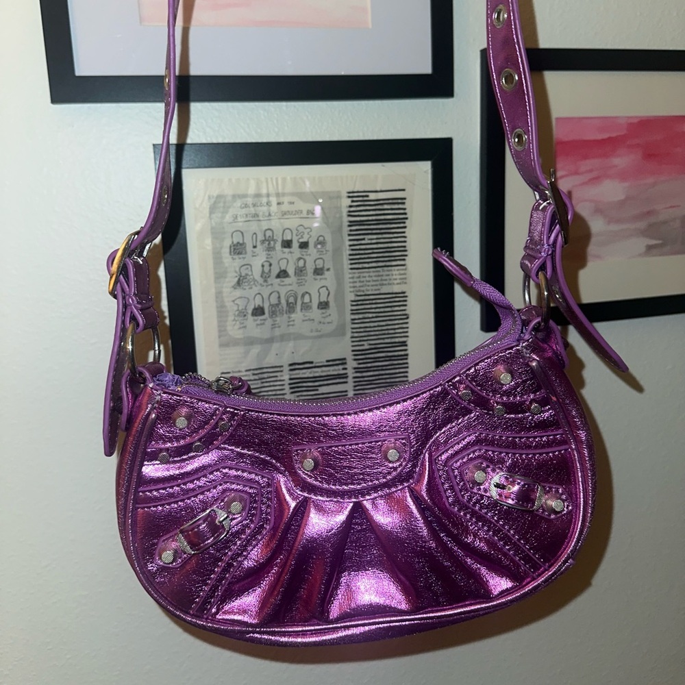 Y2K Purple Metallic Billini Purse